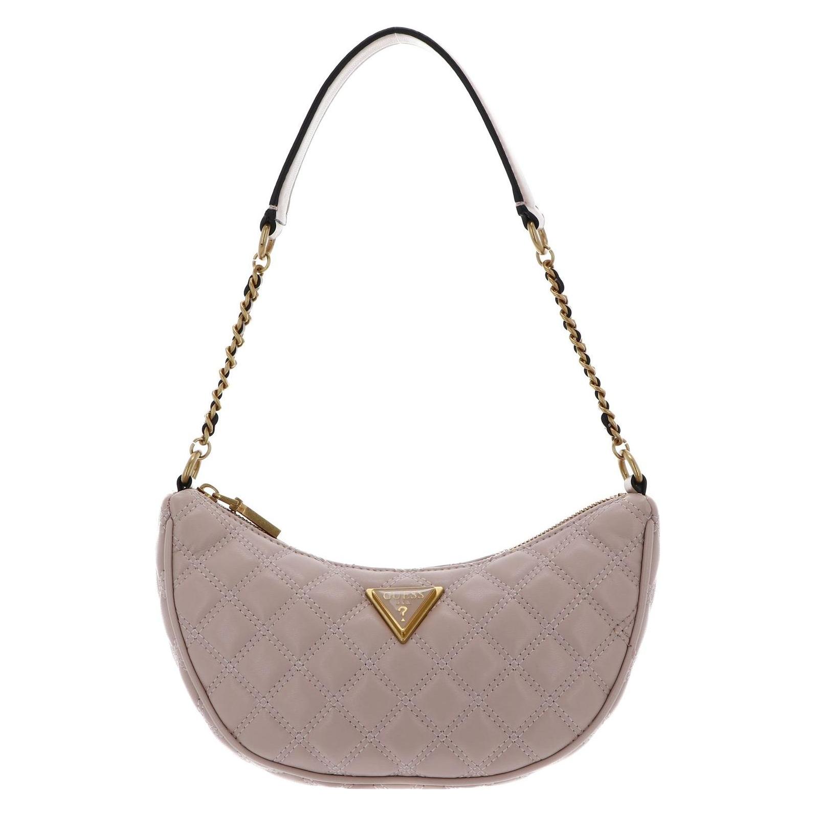 Guess, Damen, Handtasche, Giully Top Zip Shoulder Bag, Beige