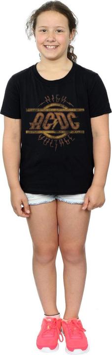 Image du produit AC/DC T-shirt en coton avec logo en relief High Voltage pour filles (128)