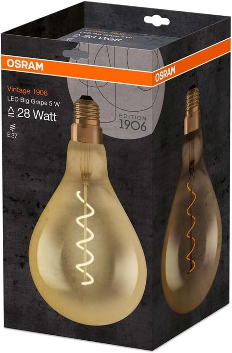 Actual product image Osram Vintage 1906 Led Classic A (E27, 5 W, 300 lm, 1 x, G)