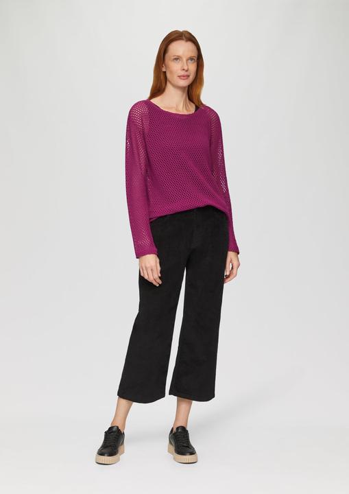 Produktbild S.Oliver T-Shirt Langarmshirt aus Ajour-Jersey (40)