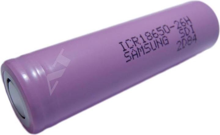 Samsung ICR18650-26H - 2600mAh, 3,6V - 3,7V ungeschützt