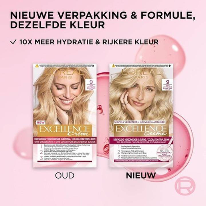 Produktbild L'Oréal Paris Excellence Creme 9 Zeer Hellblond 1 Stück (9 Zeer Hellblond)