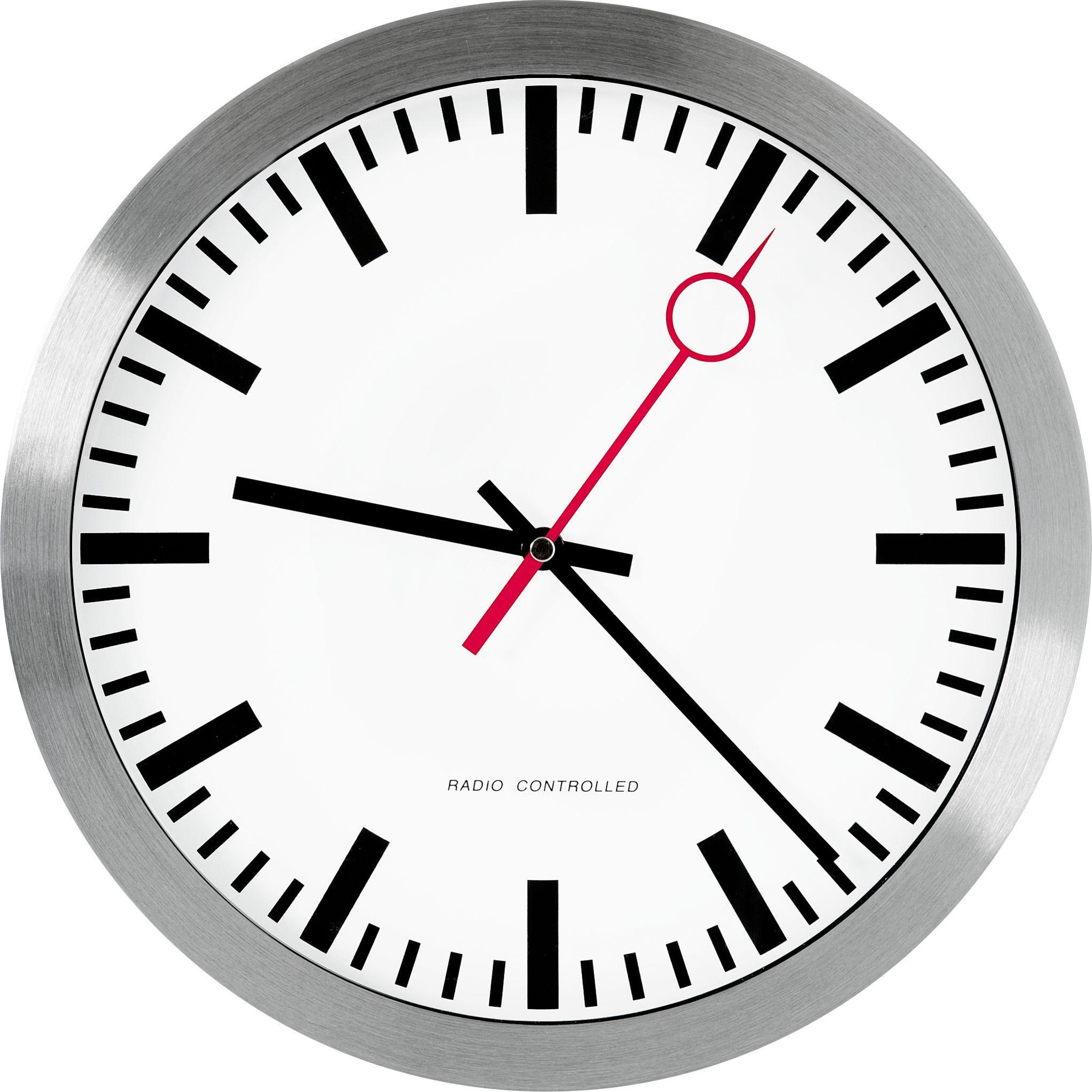 0, Wanduhr, Bahnhofsuhr "Lochzeiger" (30 cm)