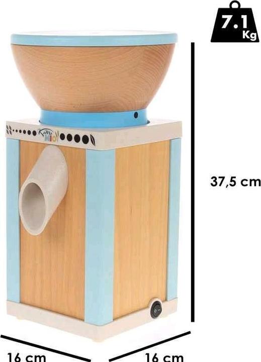 Image du produit Komo Moulin à céréales Mio bleu en hêtre Moteur 400 watts