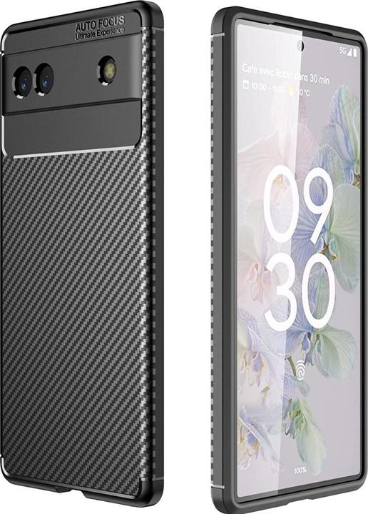 Actual product image Screenguard Google Pixel 6a Cover Carbon Design TPU Case (Google Pixel 6a)