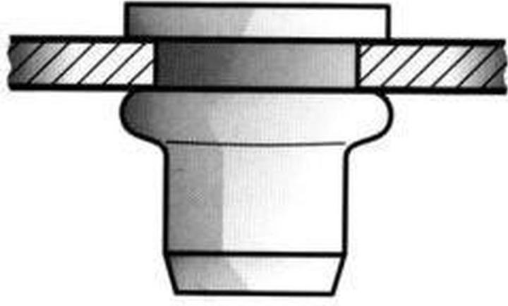 Actual product image Gesipa Blind rivet nut aluminium M 6 x 18. Pack with 250 pieces