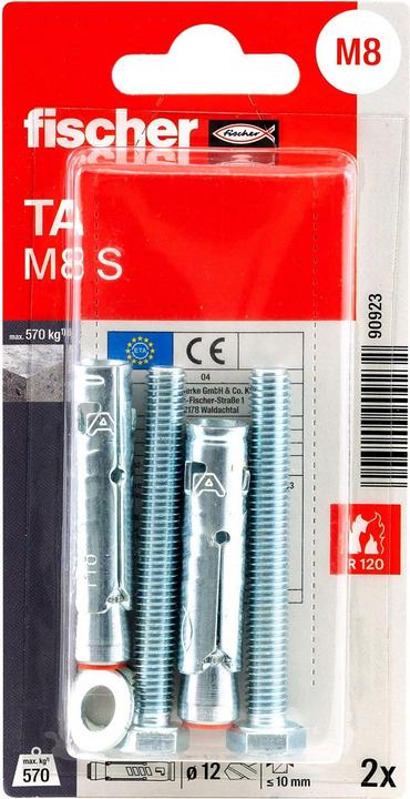 Produktbild Fischer 90896 Dübel Schr SX 12X60 S NV (1 Stk.)