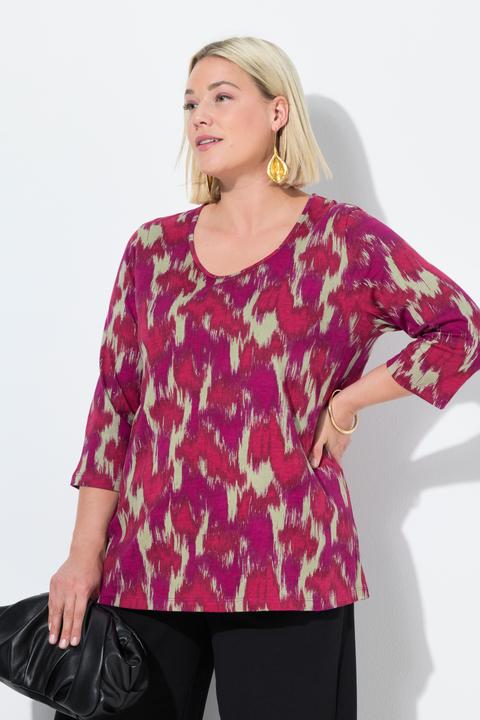 Immagine prodotto Ulla Popken T-Shirt, A-Linie, Rundhalsausschnitt, 3/4-Arm (54)
