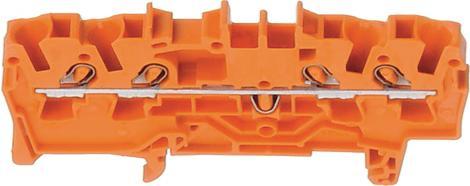 Produktbild Wago DIN-Schienen-Klemmleiste 4x2,5mm2 or.