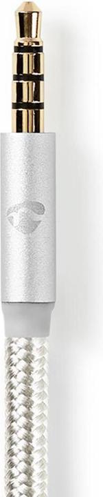 Productafbeelding Nedis USB-adapter USB 2.0 USB-C stekker 3,5 mm 1,00 m rond Verguld Gevlochten/Nylon Aluminium (1 m, USB 2.0)