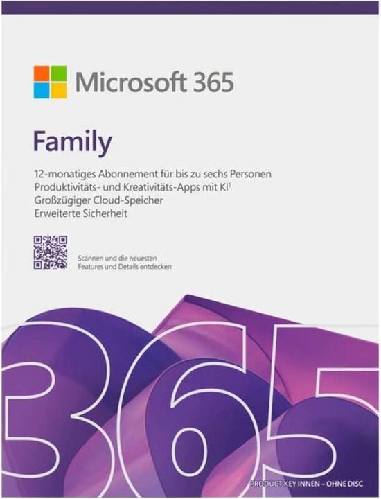 Produktbild Microsoft 365 Family (DE) (12 Monate)