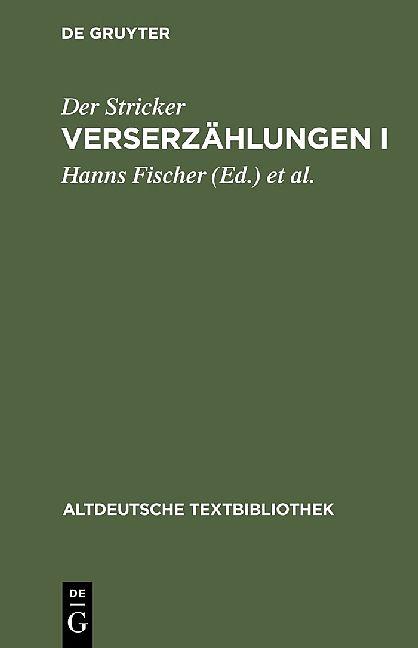 Produktbild Verserzählungen I (Deutsch, Der Stricker, 1979)