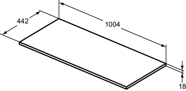 Immagine prodotto Ideal Standard Ideale Standard CONNECT Air console in legno, per mobile base 1000mm E0851, 1004x442x18mm.