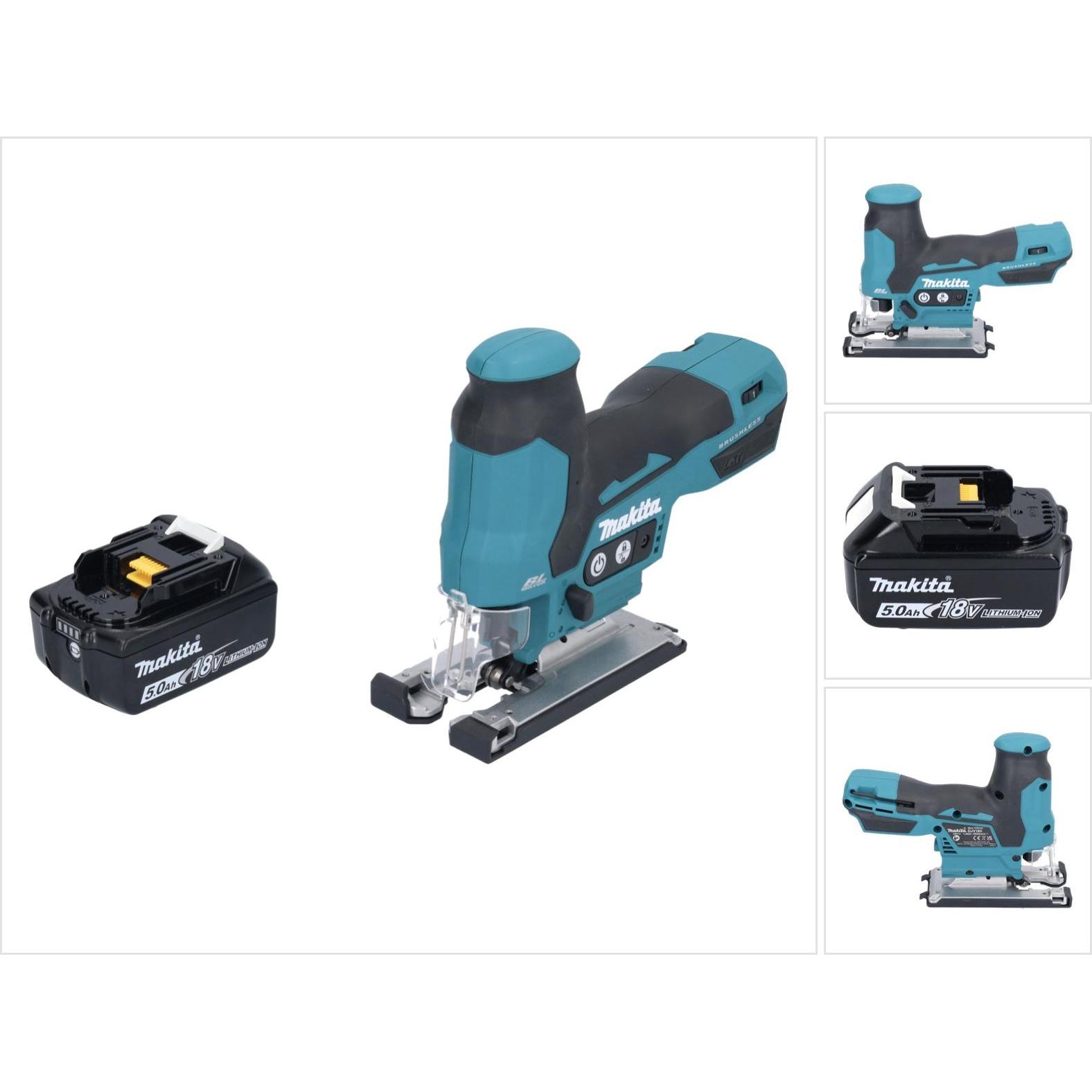 Makita, Stichsäge, DJV 185 T1 Akku PendelhubstichsÃ¤ge 18 V Brushless + 1x Akku 5,0 Ah - ohne LadegerÃ¤t