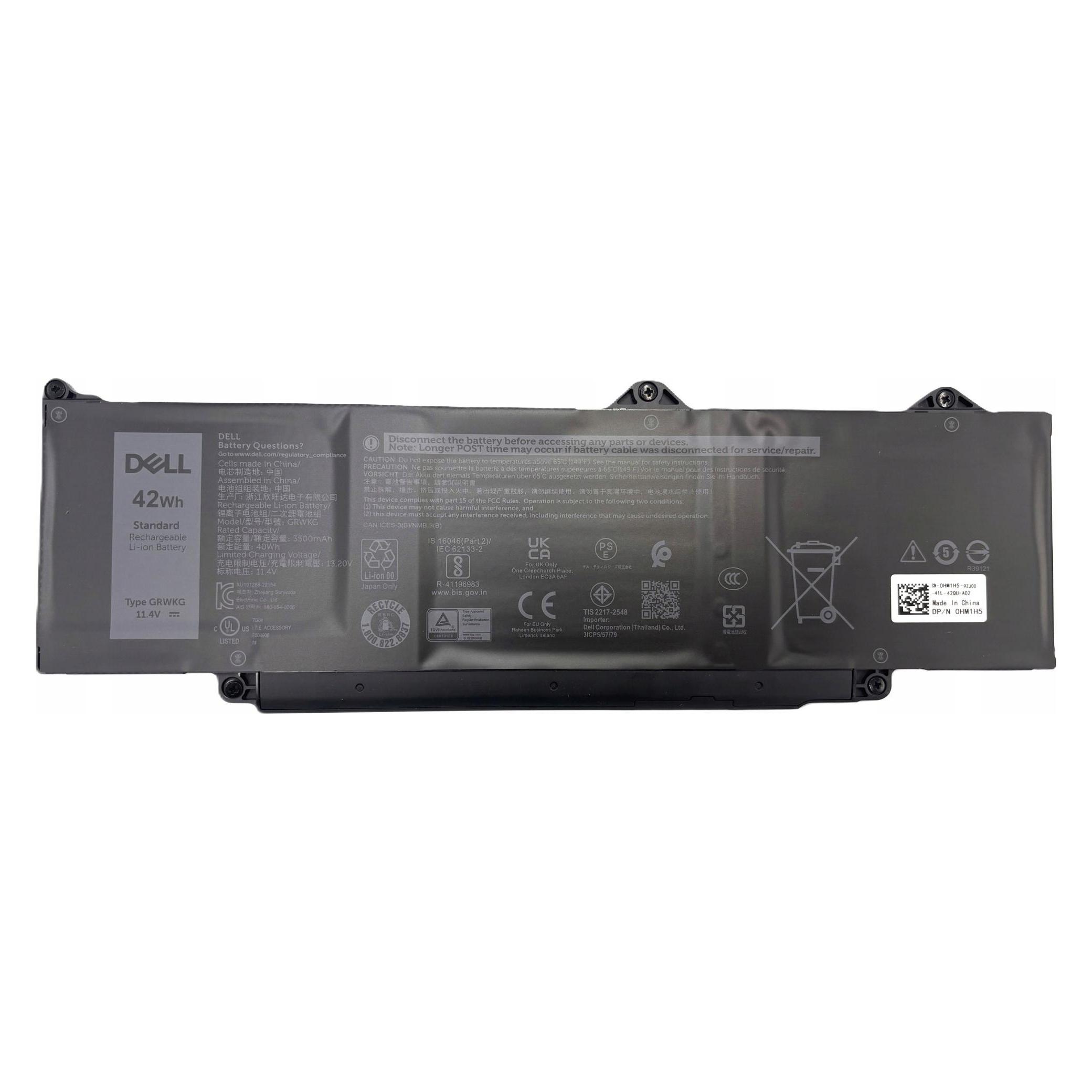 Dell Btry,Pri,42Whr,3C,Lith,Byd (3 Zellen, 3500 mAh), Notebook Akku
