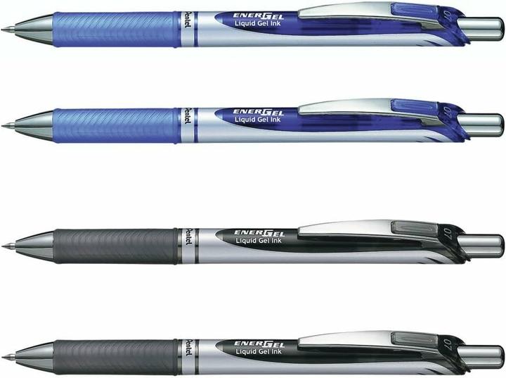 Produktbild Pentel GEL-ROLLER BL77, SZ+BL (BL77AACC-4) (Blau, Schwarz, 4x)