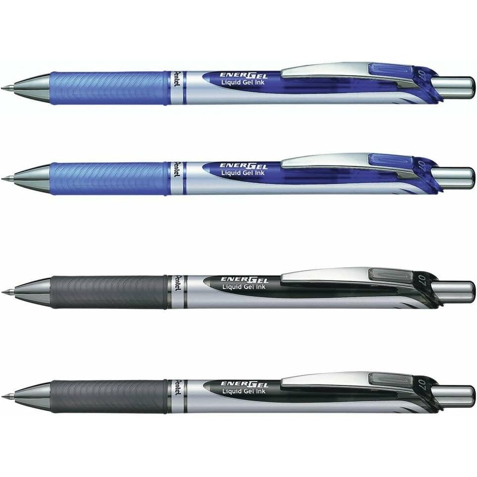 Pentel, Penne, GEL-ROLLER BL77, SZ+BL (BL77AACC-4) (Multicolore, 4 x)