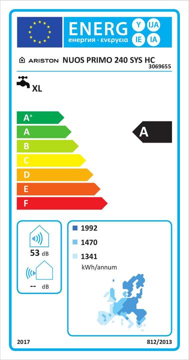 Energie-Label Ariston NUOS PRIMO HC 240 SYS
