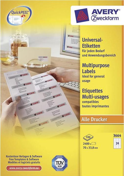 Produktbild Avery Universal-Etiketten
