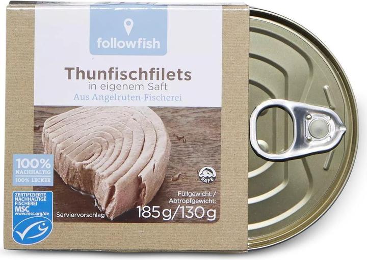Produktbild Thunfischfilets Nature (185 g)