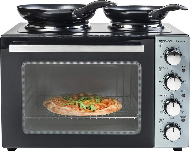 Actual product image Bestron Small kitchen (grill - oven with double hotplate) Incl. rotary spit and convection function