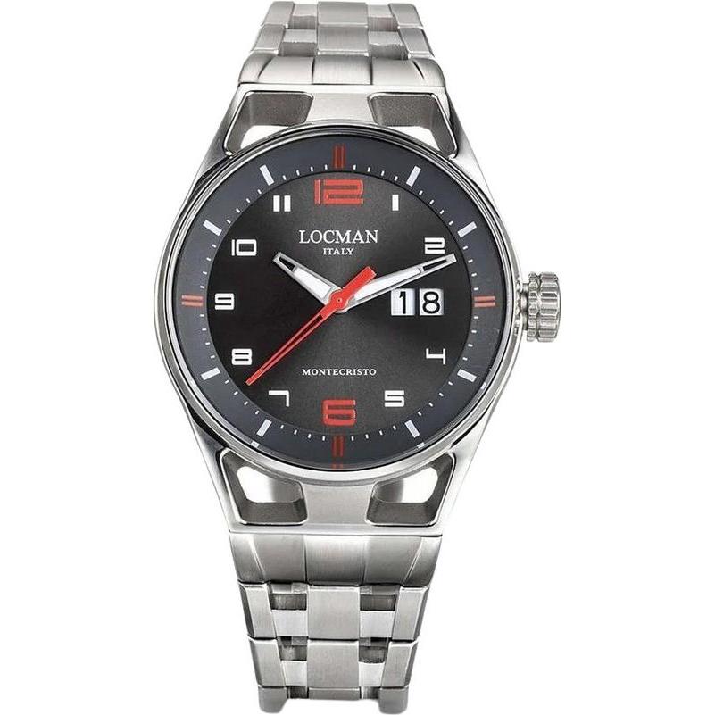 Locman, Armbanduhr, Italy Herrenuhr Montecristo 41 mm Ref. 0546A, Silber, (Analoguhr, 41 mm)