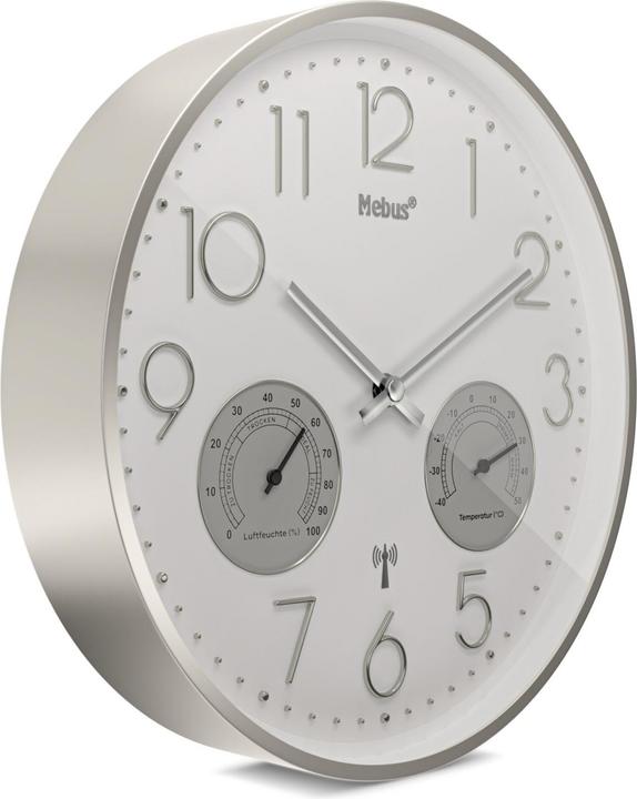 Image du produit Mebus Horloge murale radiofréquence avec thermo-hygromètre (30 cm)