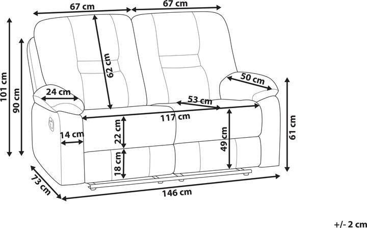 Produktbild Beliani Bergen (2-Sitzer)