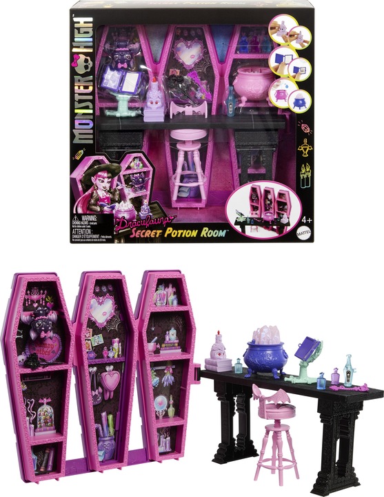 Actual product image Monster High Draculaura Secret Potions Room Playset