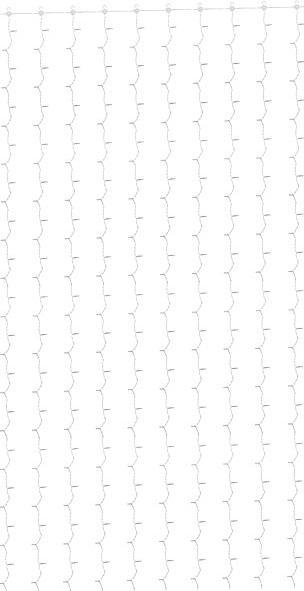 Luminea 2er-Set WLAN-LED-Lichtervorhang, 300 LEDs, CCT, App, dimmbar, IP44, 3 x 3 m (3 m)