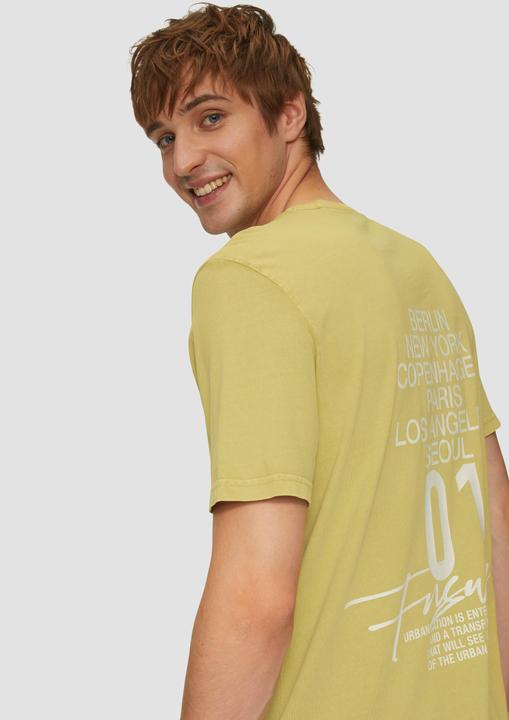 Produktbild S.Oliver T-Shirt Gewaschenes T-Shirt mit Front- und Rückenprint (XL)