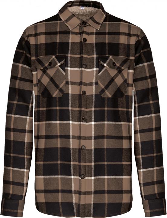 Camel, black checked