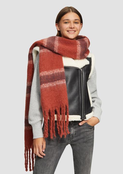 Produktbild S.Oliver Tuch Flauschiger Schal mit Fransen