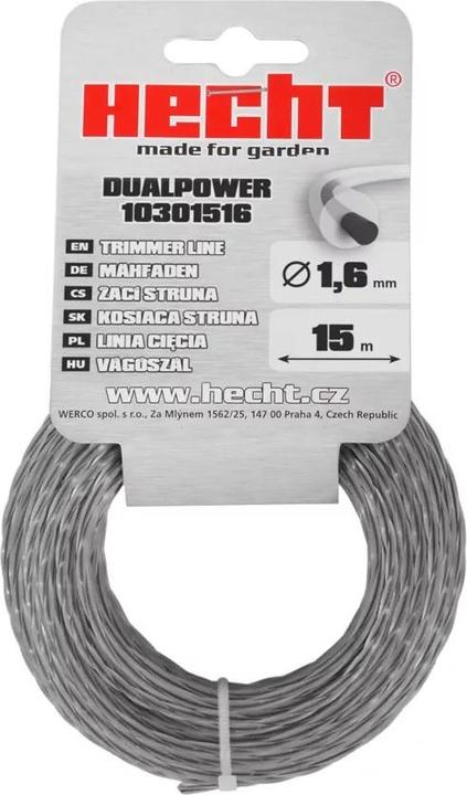 Produktbild Hecht 10301516 1.6 mm x 15 m, Runder Ersatzfaden Rasentrimmer (Rasentrimmer, Trimmerfaden + Fadenspule)