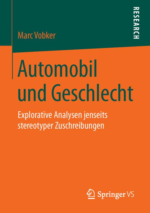 Produktbild Automobil und Geschlecht (Deutsch, Marc Vobker, 2015)