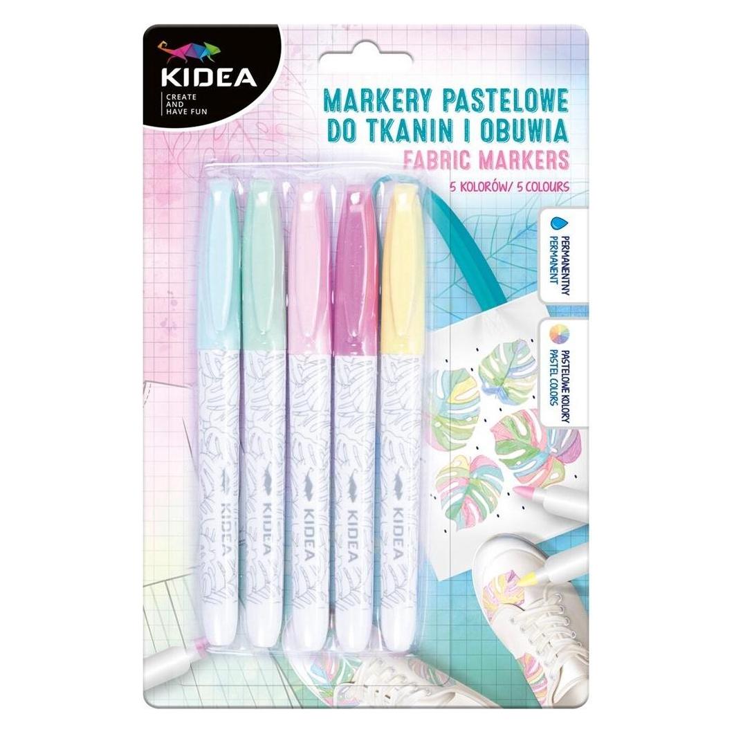 Derform, Marker, Schuh- Und Stoffmarker Pastell 5 Farben Kidea (5x)