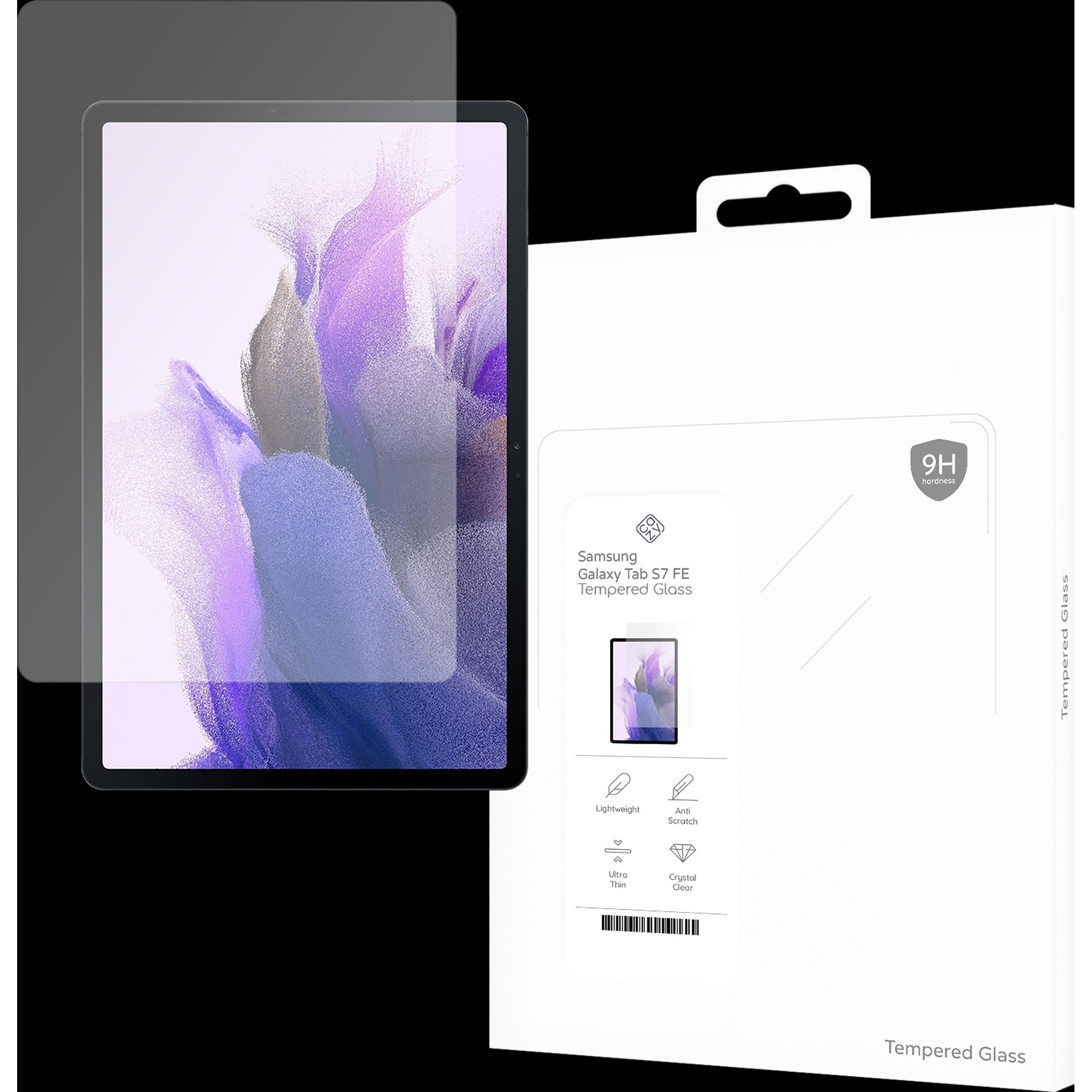 Cazy Schutzglass Kompatibel mit Samsung Galaxy Tab S7 FE - Displayschutz Tempered Glass (1 Stück, Galaxy Tab S7 FE), Tab...