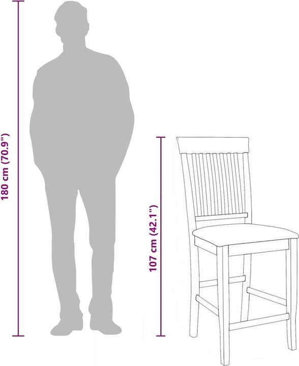 Actual product image vidaXL Barhocker