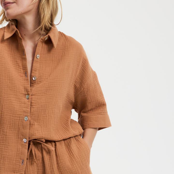 Actual product image La Redoute Collections Kurzpyjama aus Baumwollmusselin (M)