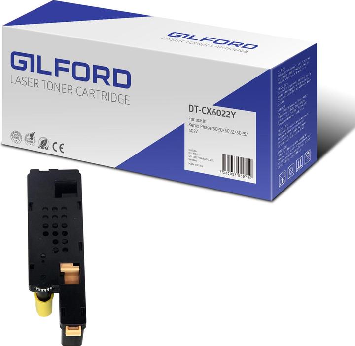 Actual product image Gilford TONER YELLOW - PHASER 6022/NI, WC 6027/NI -106R02758
