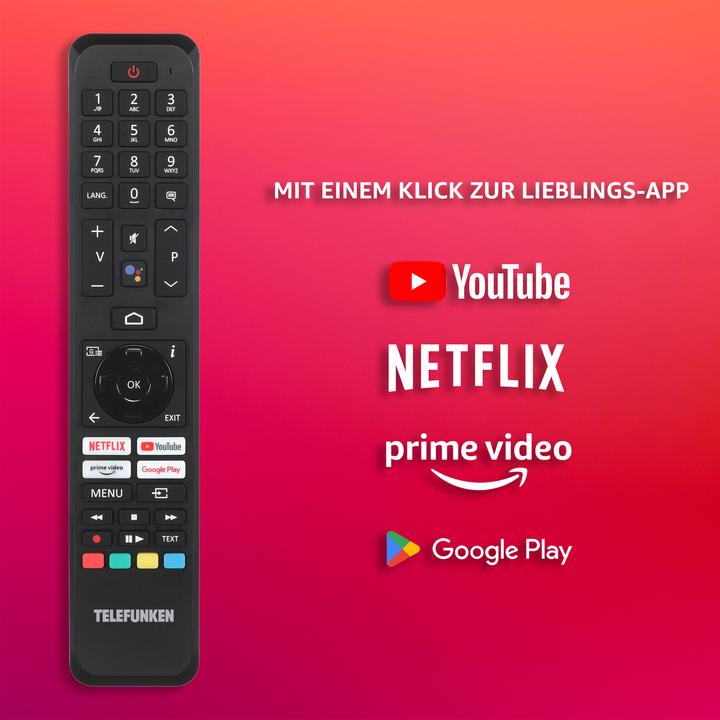 Produktbild Telefunken XF43AN750M (108 cm (43 Zoll), schwarz, FullHD, Triple Tuner, SmartTV, Android Betriebssystem) (43", LED, Full HD, 2023)