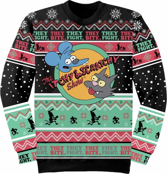 Immagine prodotto The Simpsons Itchy And Scratchy Show Maglione Adulto Unisex (XXL)