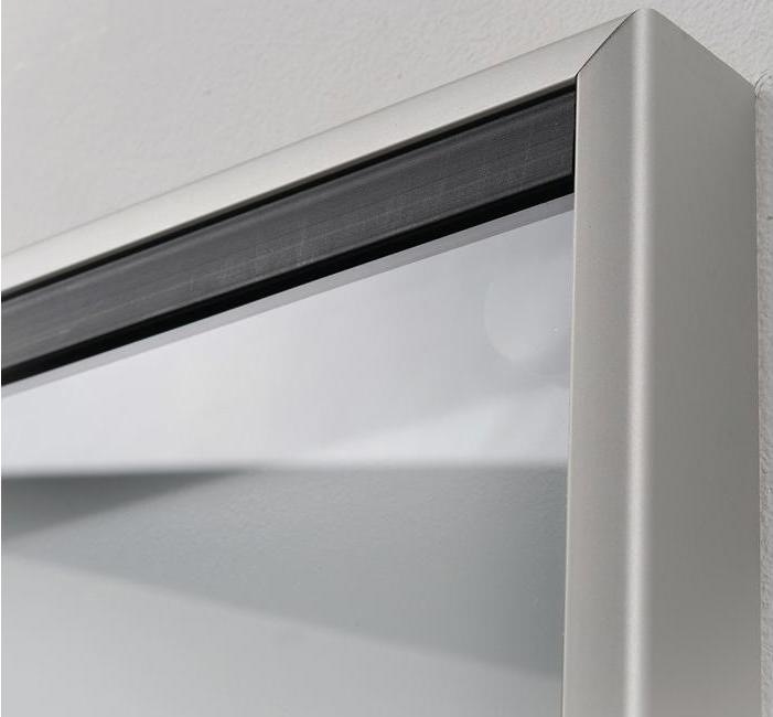 Actual product image Wsm Sliding door display case 12 x DIN A4 W955xH950mm frame square for indoor use