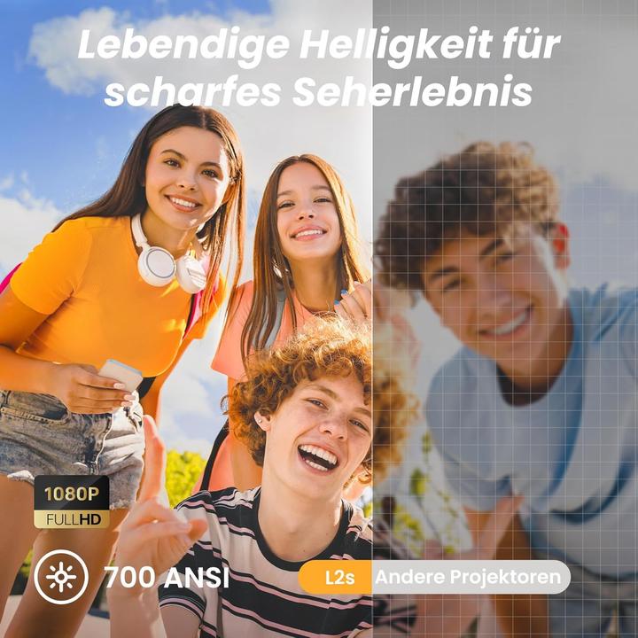Image du produit Yaber LED Projektor mit Autofokus und WiFi 6 (700 lm)