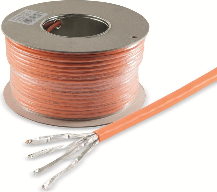 Produktbild smart CAT.7 Verlegekabel SMART-MULTIMEDIA BasicPro, 50m, orange (50 m)