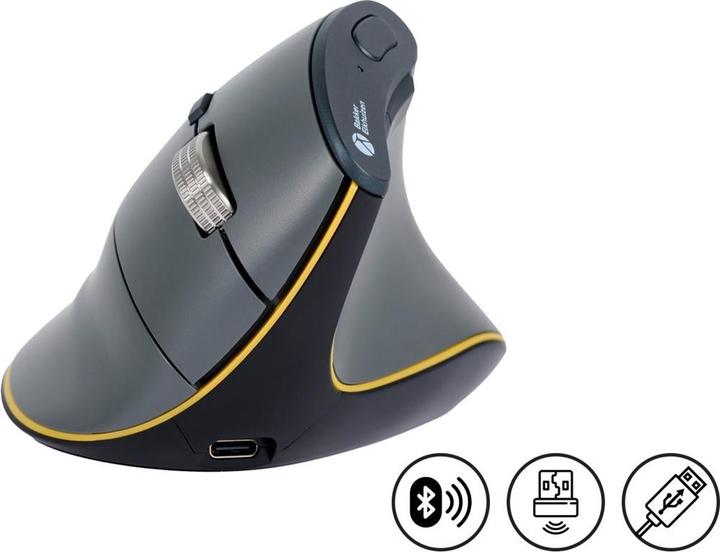 Actual product image Bakker Elkhuizen BakkerElkhuizen Maus FastForward 3-Mode Vertical Mouse retail (Cable, Wireless)