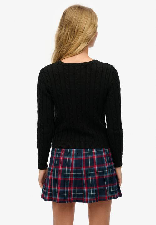 Produktbild Superdry Feinstrickpullover mit Zopfdesign, Rundhalsausschnitt, Damen (XS)
