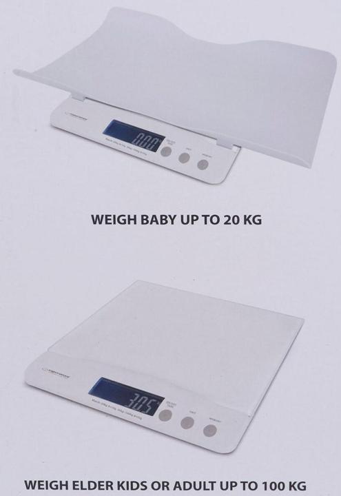Immagine prodotto Esperanza EBS017 Bilancia per neonati 2in1 Bianco (100 kg)