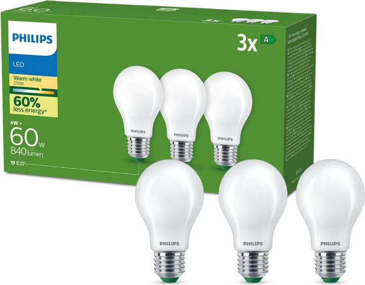 Produktbild Philips Classic LED Lampe (E27, 4 W, 470 lm, 3 x, A)