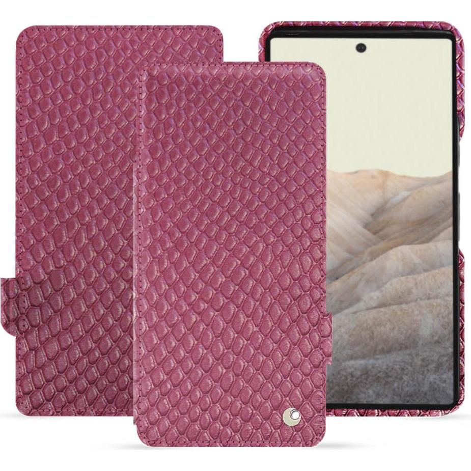 Noreve Lederschutzhülle horizontal (Google Pixel 7 Pro), Smartphone Hülle, Rosa